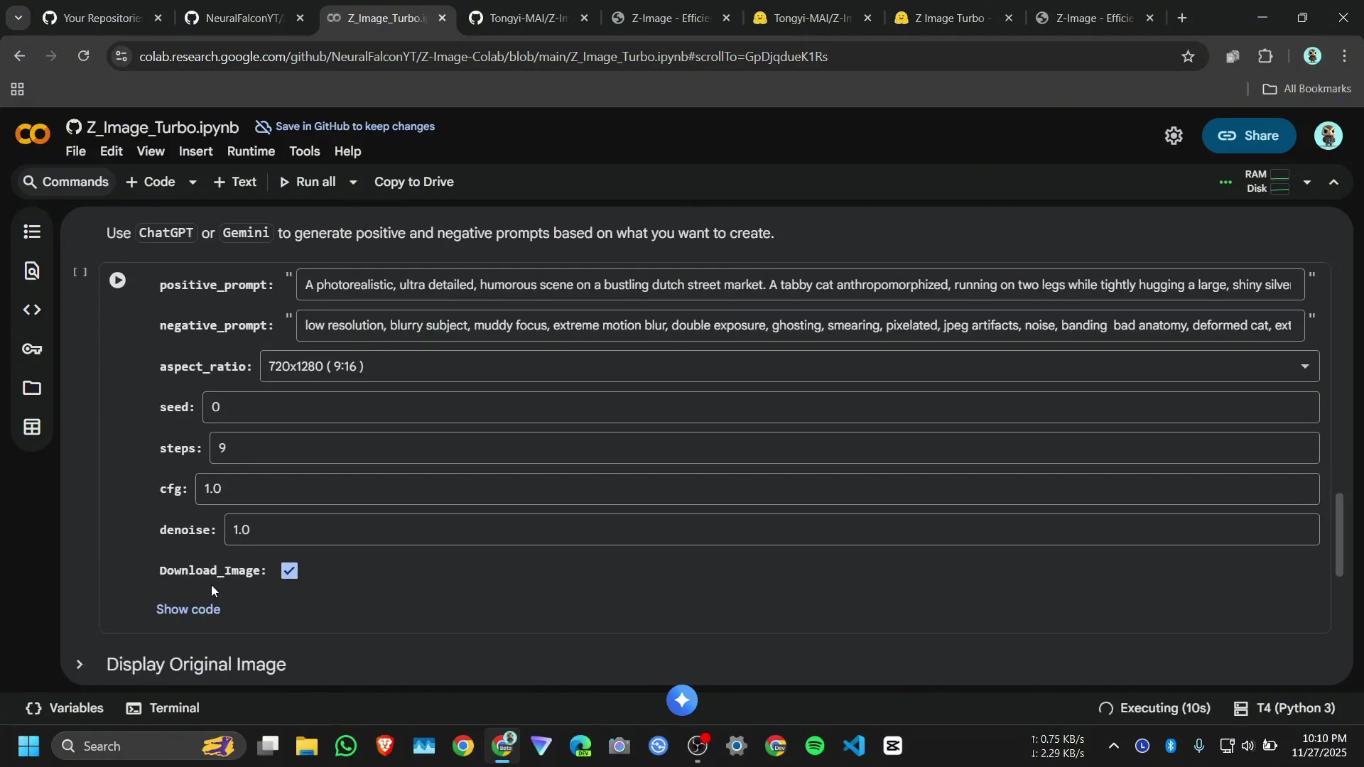 Quick Start: Run Alibaba’s Z‑Image Turbo on Google Colab screenshot 3