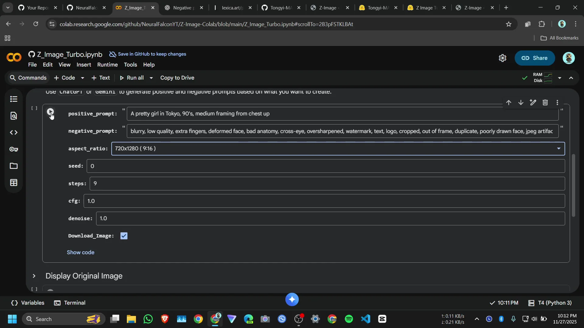 Quick Start: Run Alibaba’s Z‑Image Turbo on Google Colab screenshot 4