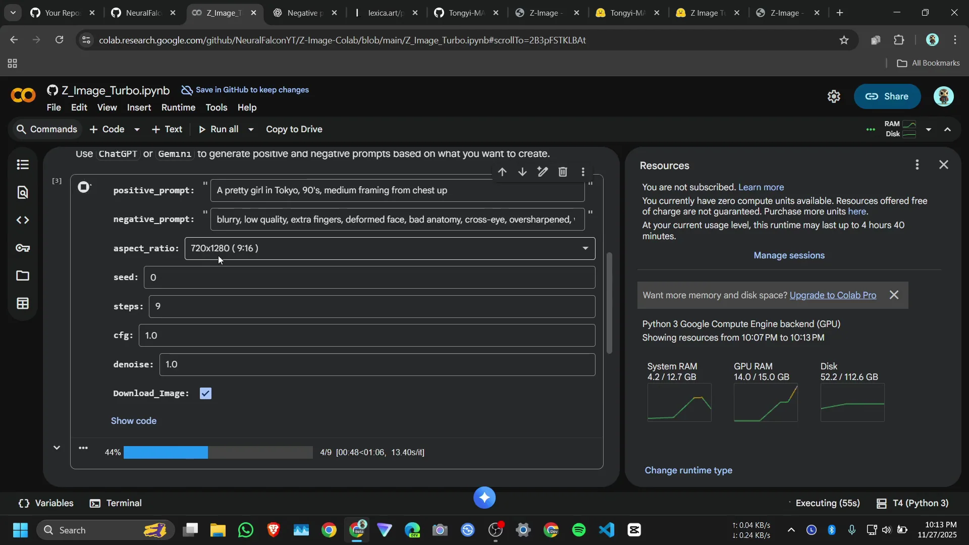 Quick Start: Run Alibaba’s Z‑Image Turbo on Google Colab screenshot 5