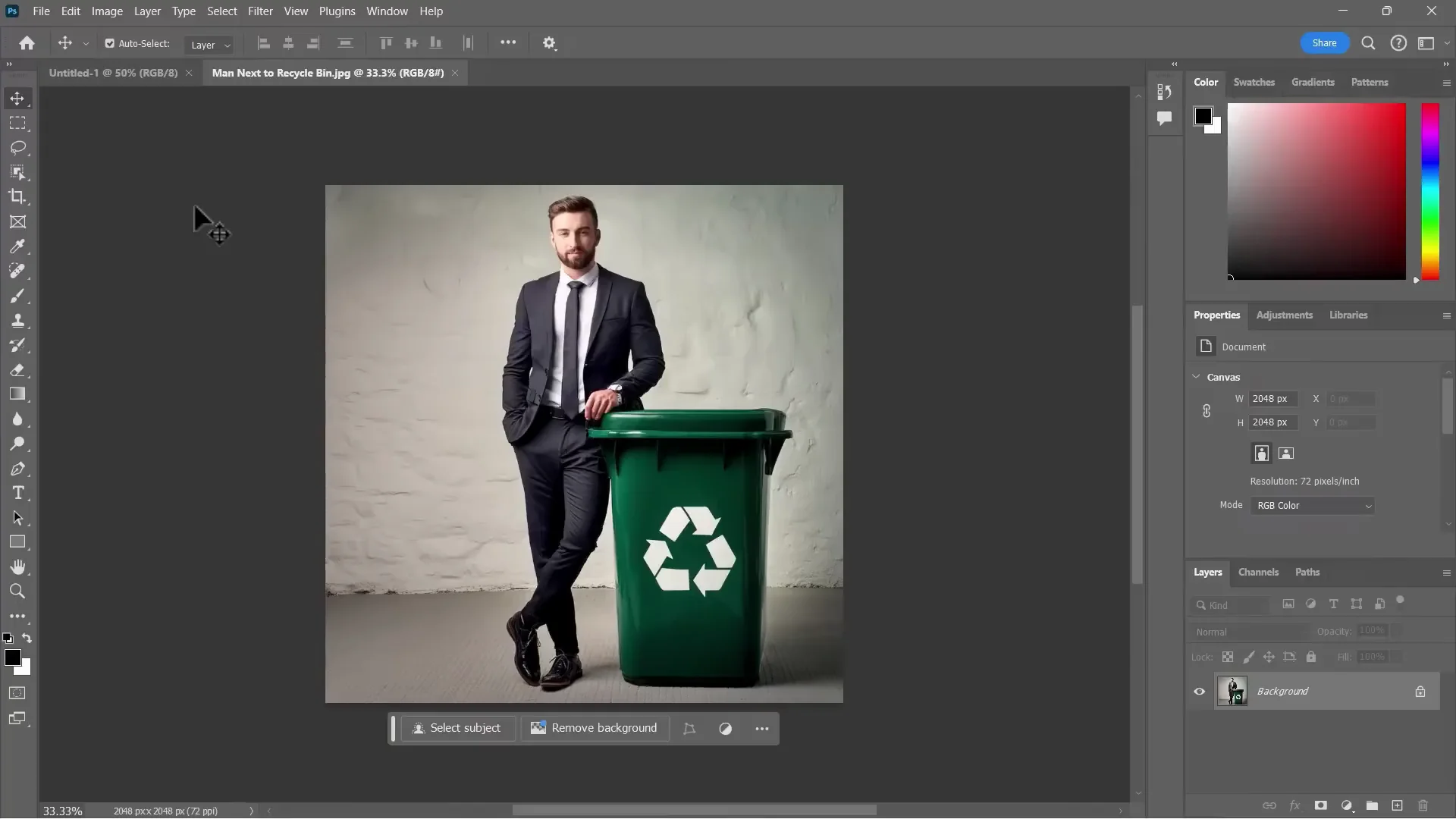 Adobe Photoshop AI: Generative Expand Tutorial screenshot 1