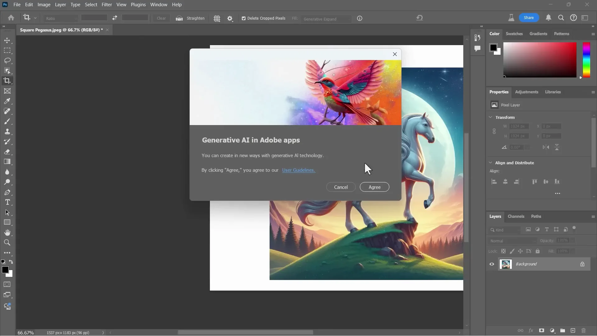 Adobe Photoshop AI: Generative Expand Tutorial screenshot 13