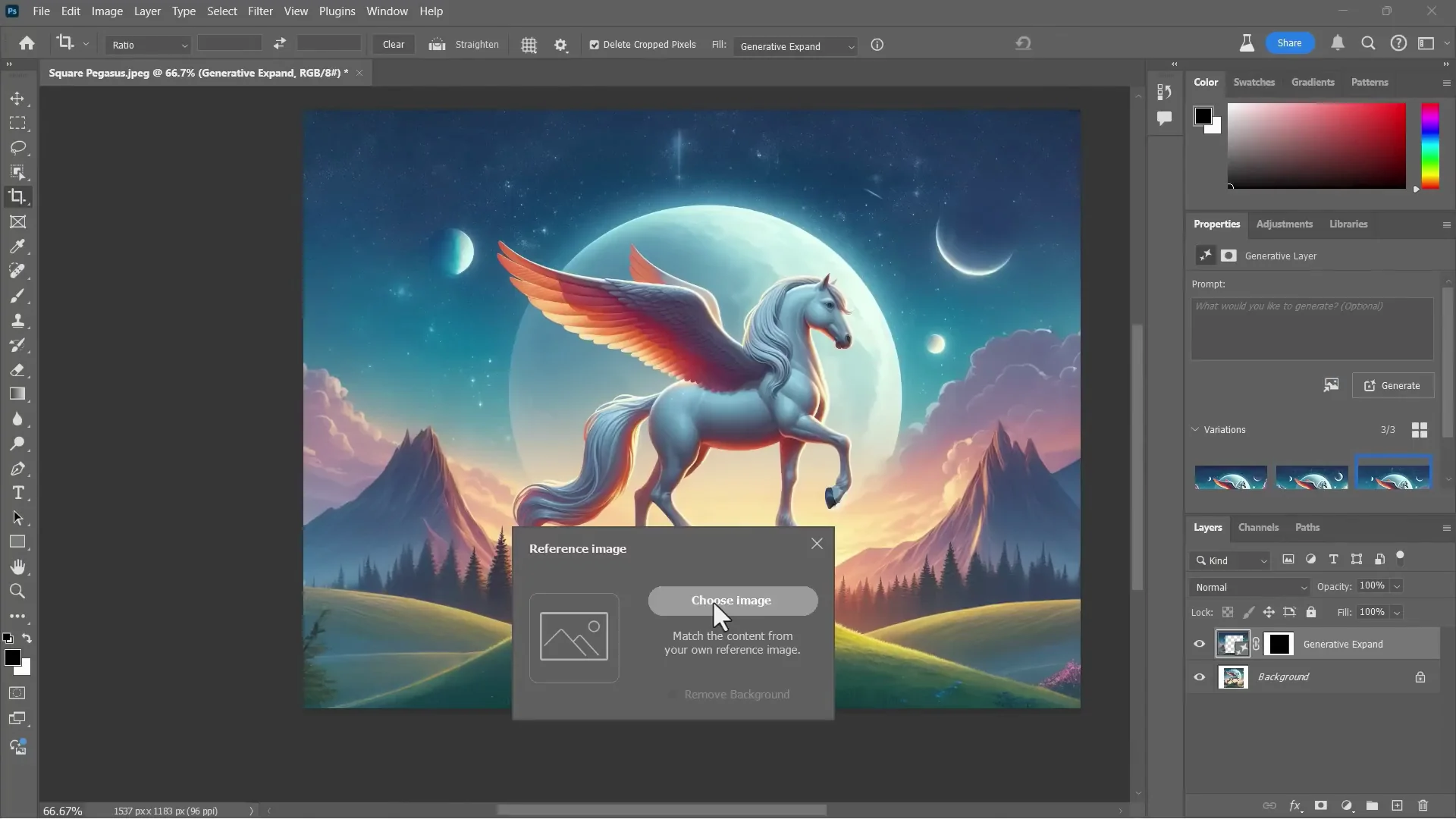 Adobe Photoshop AI: Generative Expand Tutorial screenshot 14