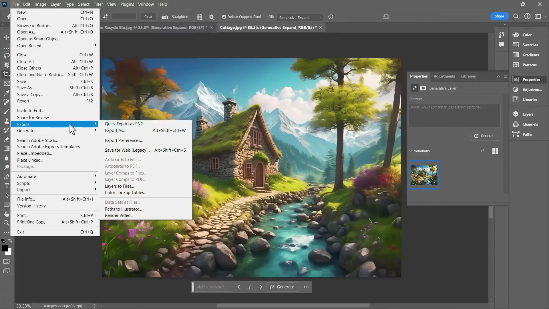 Adobe Photoshop AI: Generative Expand Tutorial screenshot 6