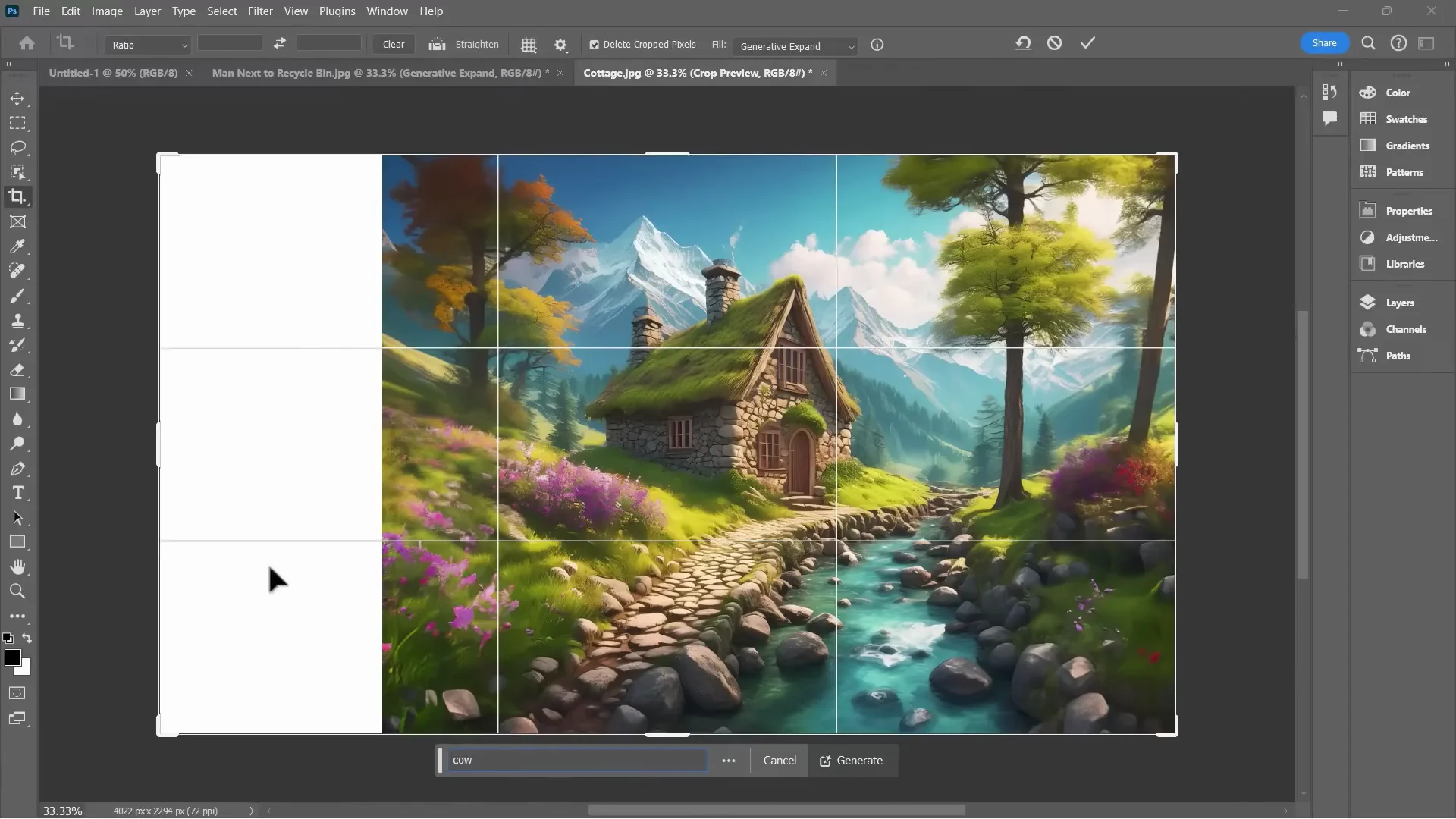 Adobe Photoshop AI: Generative Expand Tutorial screenshot 9