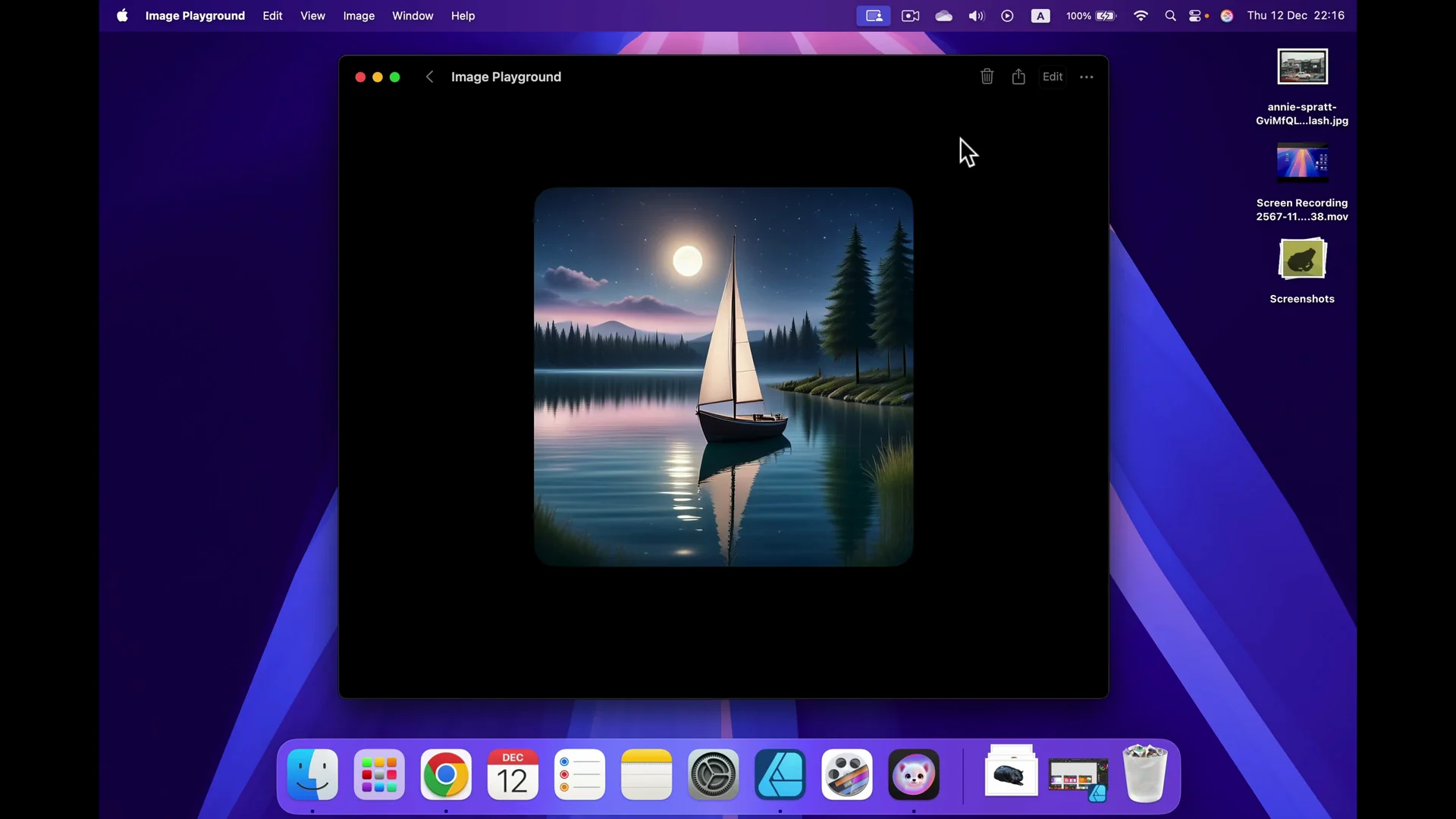 Apple Intelligence Image Playground: Quick Start on macOS 15.2 screenshot 11