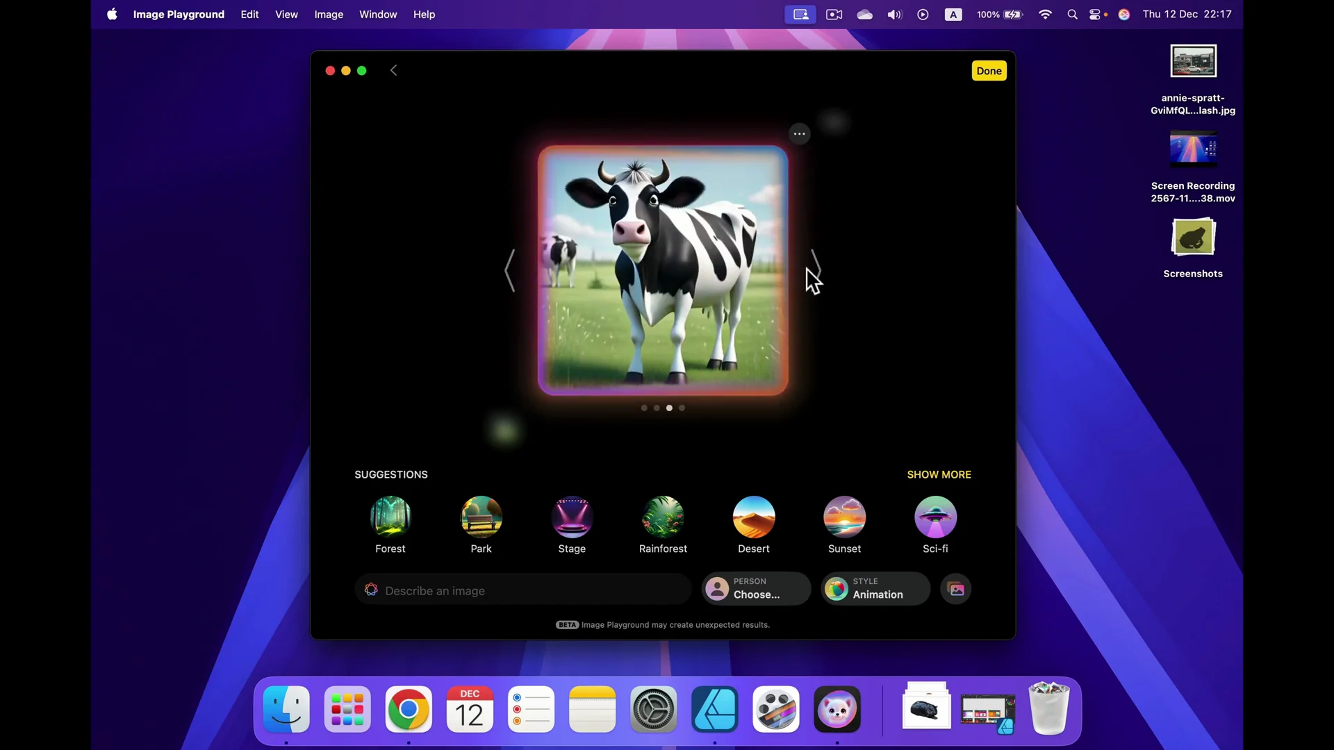 Apple Intelligence Image Playground: Quick Start on macOS 15.2 screenshot 15