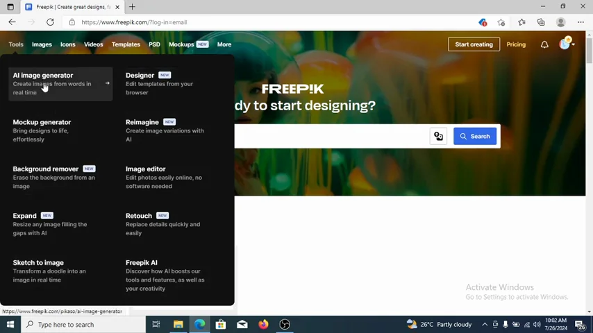 Freepik AI Image Generator: Beginner’s Guide for Designers screenshot 1