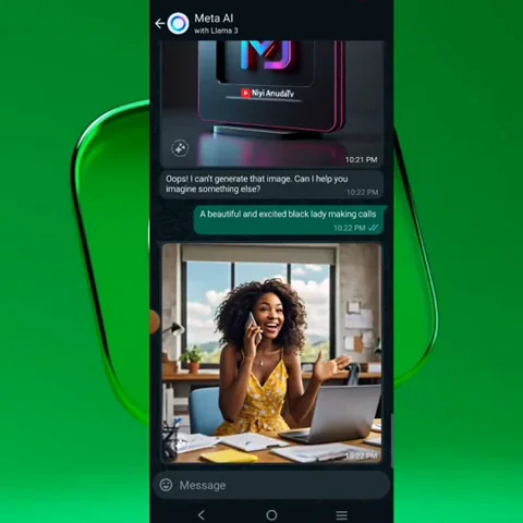Meta AI on WhatsApp: Quick Guide to Generating Images screenshot 1